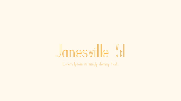 Janesville 51 Font Family