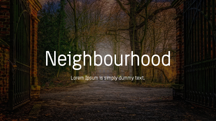 Neighbourhood Font