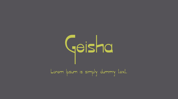 Geisha Font