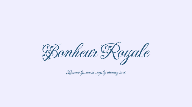 Bonheur Royale Font Family