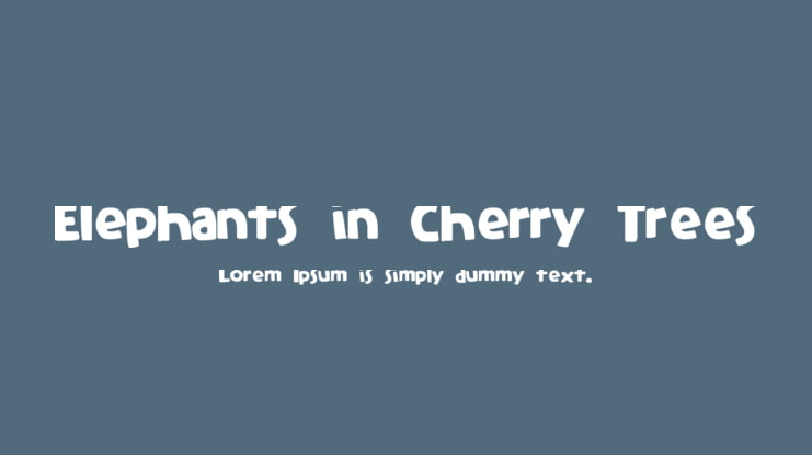 Elephants in Cherry Trees Font