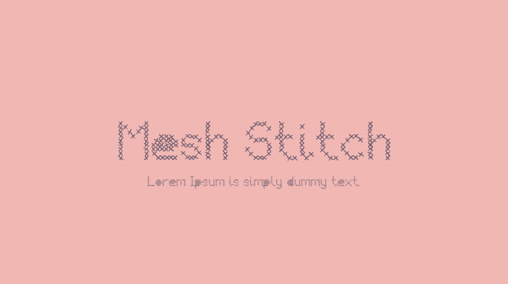 Mesh Stitch Font