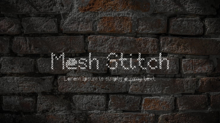 Mesh Stitch Font