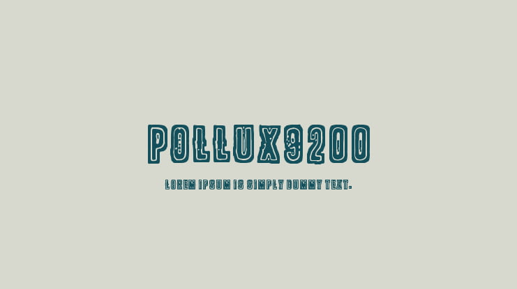 POLLUX9200 Font Family