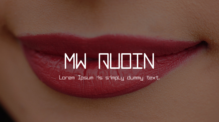 MW QUOIN Font