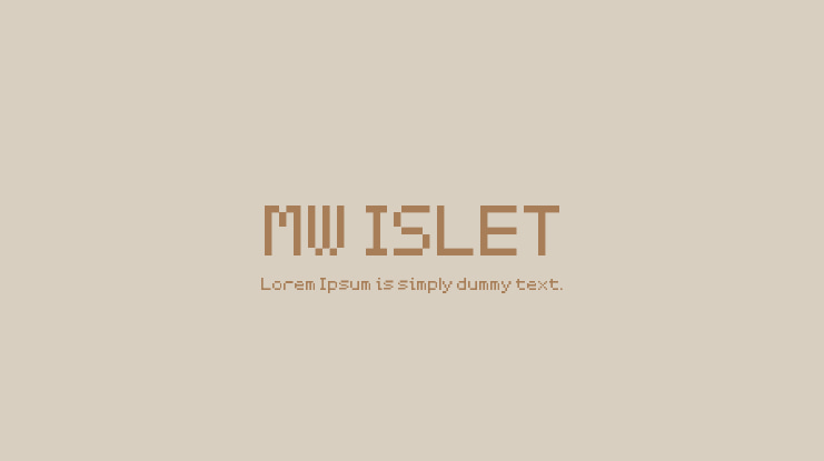 MW ISLET Font