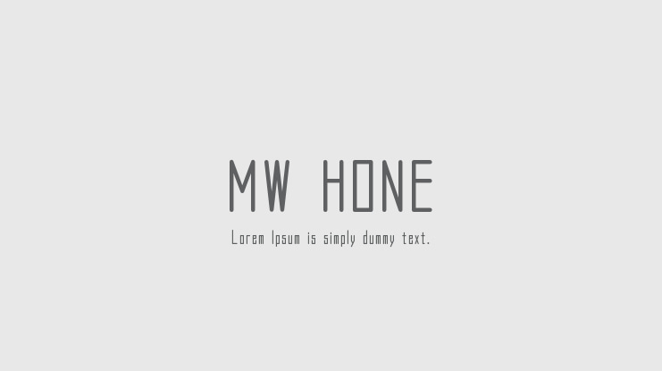 MW HONE Font