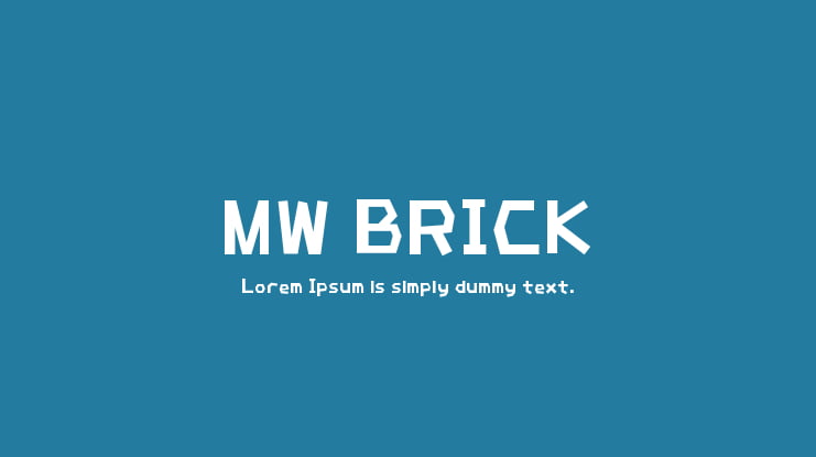 MW BRICK Font