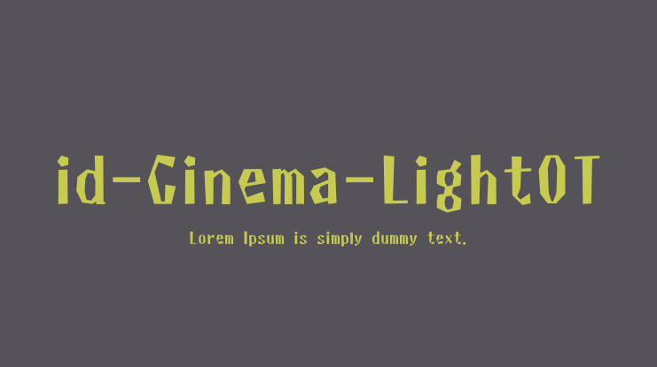 id-Cinema-LightOT Font