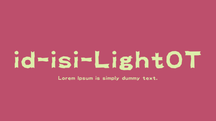 id-isi-LightOT Font