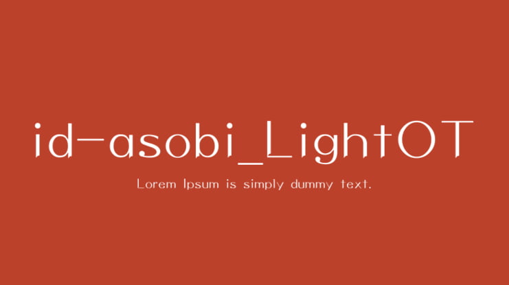 id-asobi_LightOT Font