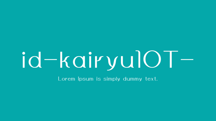 id-kairyu1OT- Font