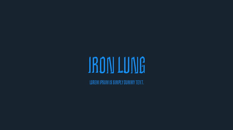 Iron Lung Font