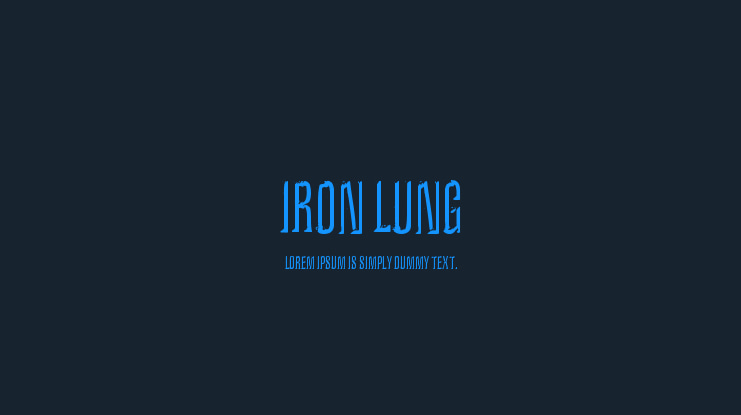 Iron Lung Font