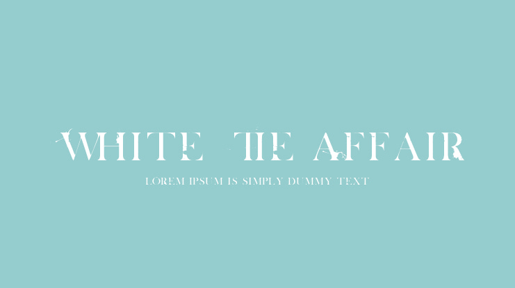 White Tie Affair Font