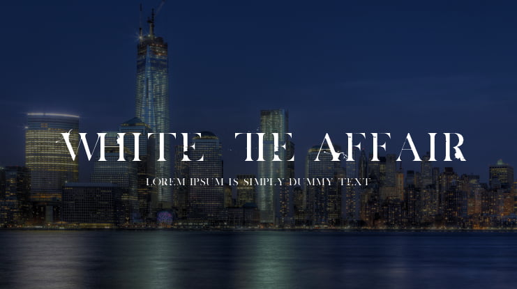 White Tie Affair Font