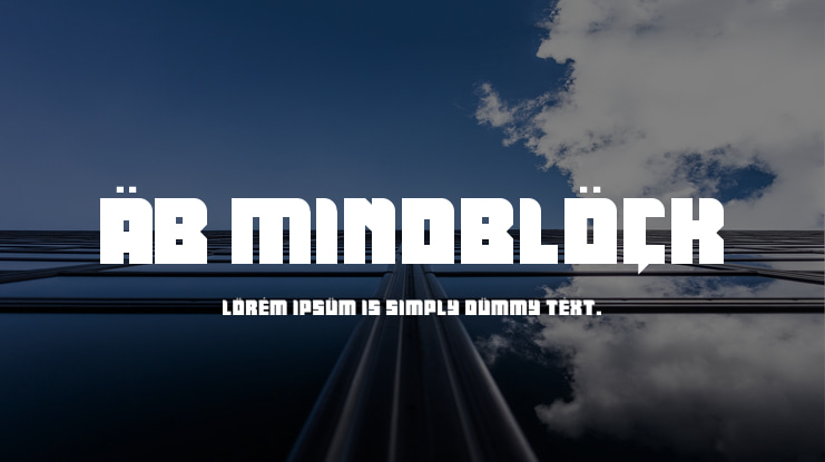 AB Mindblock Font