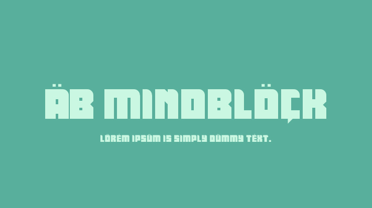 AB Mindblock Font