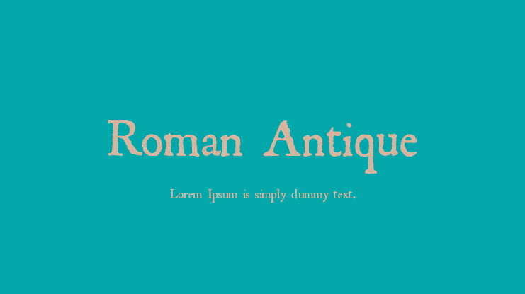 Roman Antique Font Family
