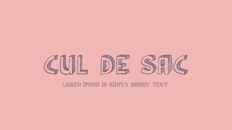 Cul De Sac Font