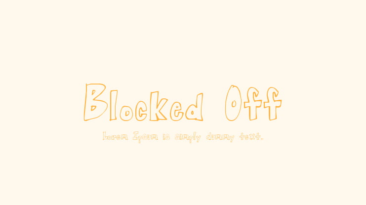 Blocked Off Font