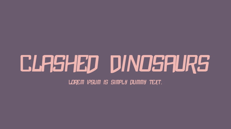 Clashed Dinosaurs Font