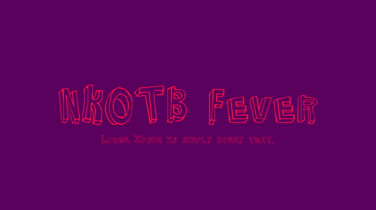 NKOTB Fever Font