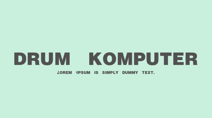 Drum Komputer Font