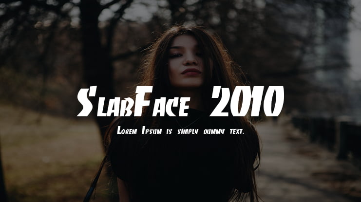 SlabFace 2010 Font