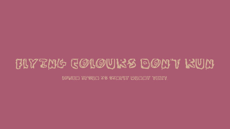 Flying Colours Don't Run Font