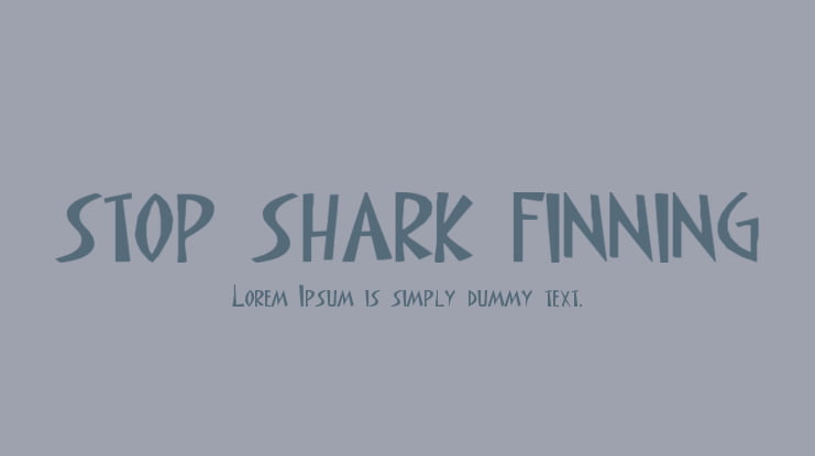 STOP SHARK FINNING Font