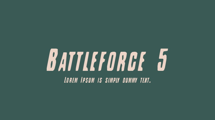 Battleforce 5 Font