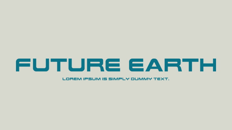 Future Earth Font