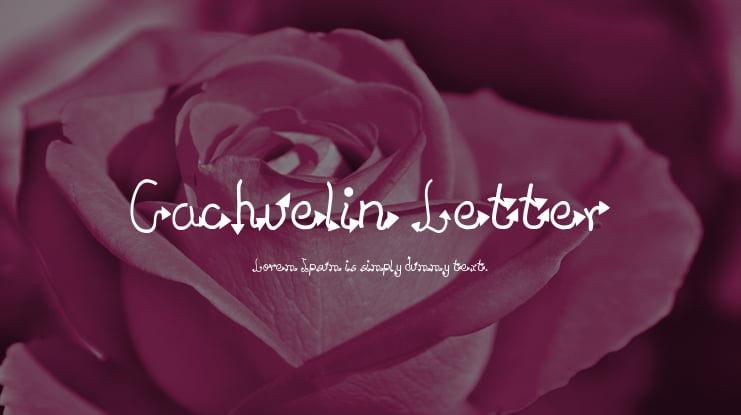 Cachuelin Letter Font
