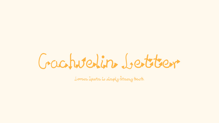 Cachuelin Letter Font