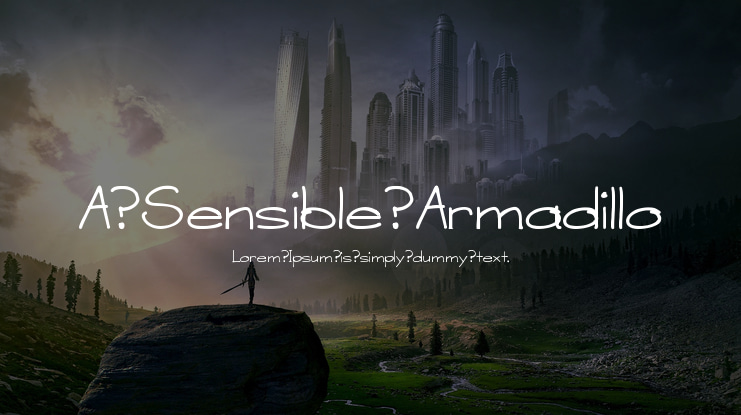 A Sensible Armadillo Font