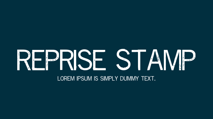 Reprise Stamp Font