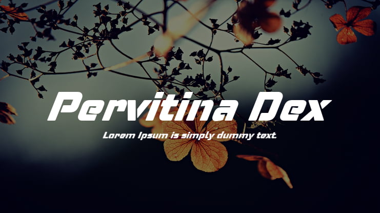 Pervitina Dex Font