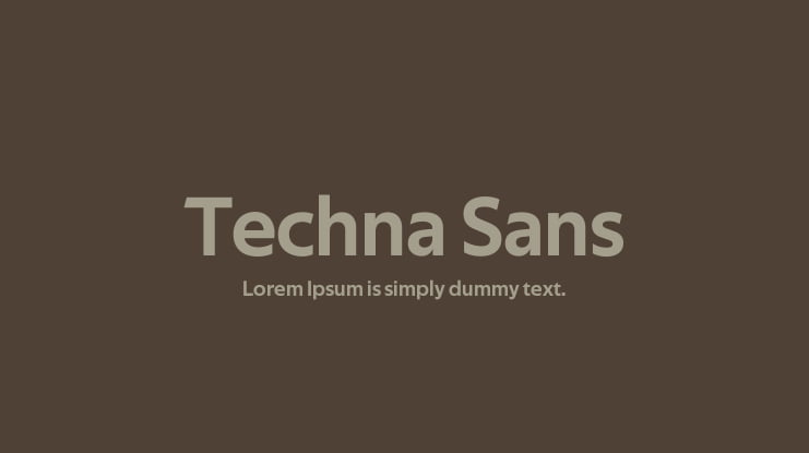 Techna Sans Font