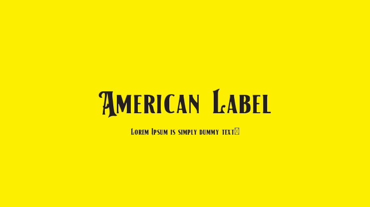 American Label Font Family