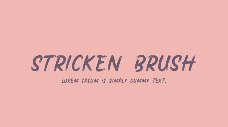 Stricken Brush Font