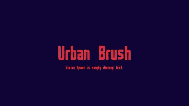 Urban Brush Font