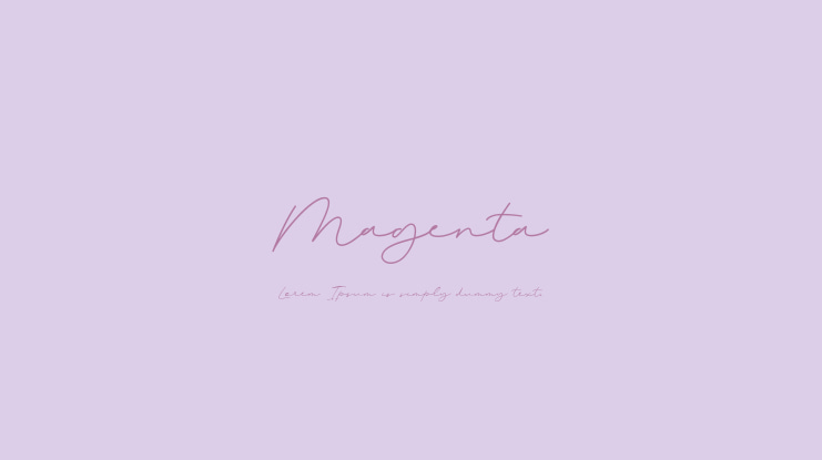 Magenta Font