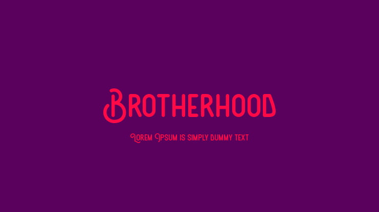 Brotherhood Font