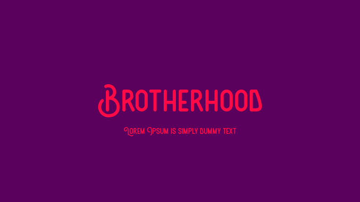 Brotherhood Font
