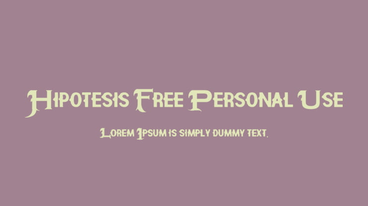 Hipotesis Free Personal Use Font