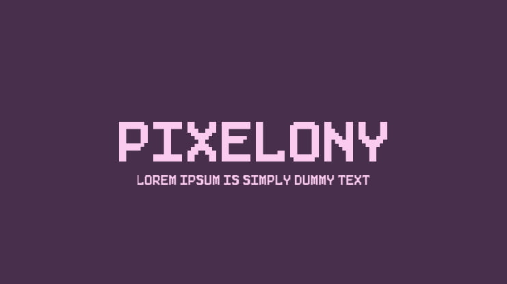 Pixelony Font