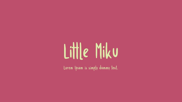 Little Miku Font
