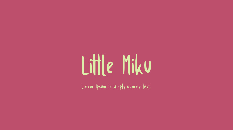 Little Miku Font