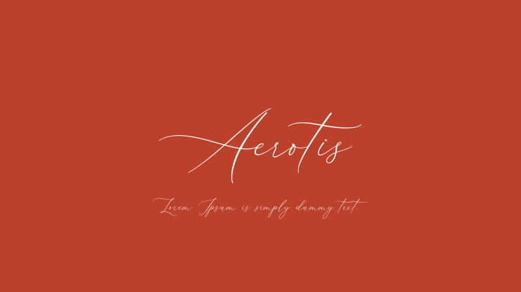 Aerotis Font